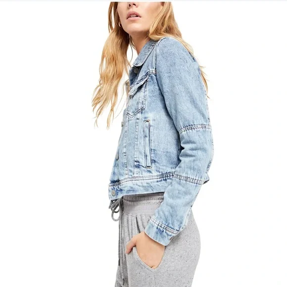 WOMEN’S RUMORS FREE PEOPLE DENIM JACKET COASTAL COWGIRL FESTIVAL‎ BOHO EUC - Picture 6 of 16